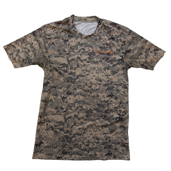 Camo Shirt Men Large Gray Green Raglan Short Sleeve Surface Pros Lightweight ACU - Picture 1 of 8